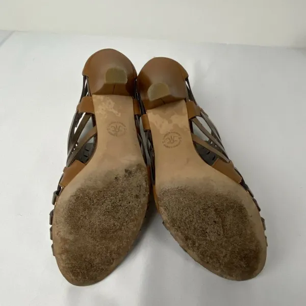 Johnston & Murphy Women's Tan‎ and Evie Caged High Heel Sandal Size 6.5 M - Image 9