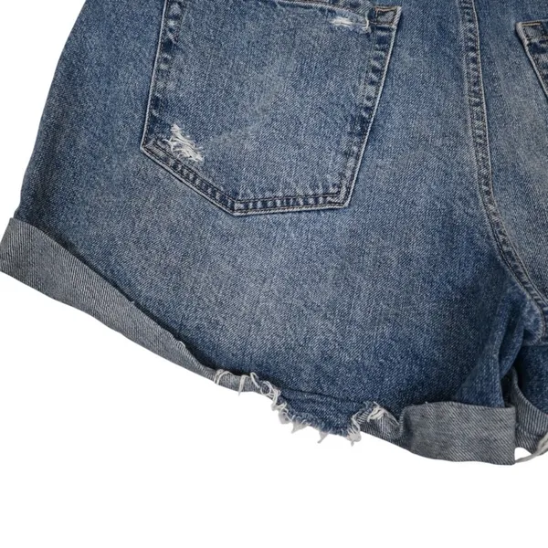 We the Free Womens 31 Curvy Distressed Button Fly Denim Jean Short - Image 6