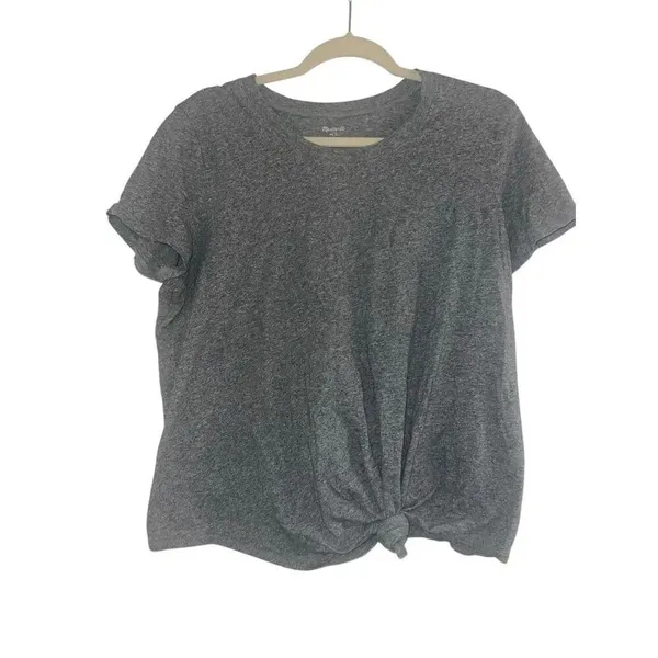 ✨Madewell Knot-Front Grey Sz Large Tee✨ - Image 3