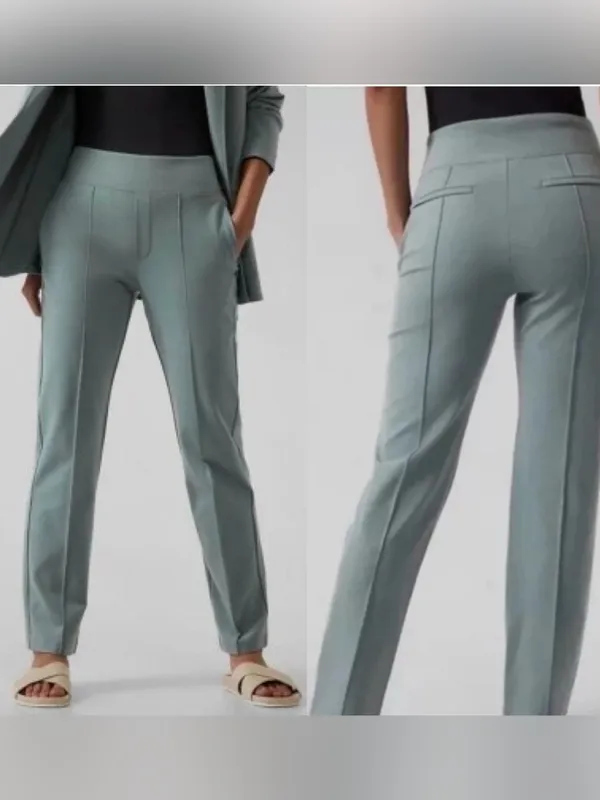 Athleta Eastbound Straight Leg Pant Sage Green - Size 12 - EUC - Image 11