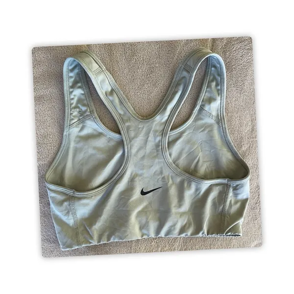 Nike Racerback‎ Dri-FIT Women's Size Medium Workout Sports Bra Soft Green - Image 2