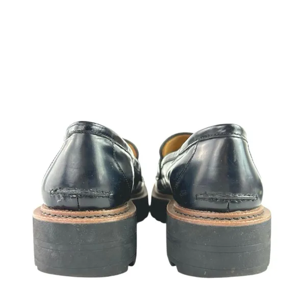 Sam Edelman Laurs Women's Black Leather Slip On Platform Loafer Flat Shoes Sz 9 - Image 3