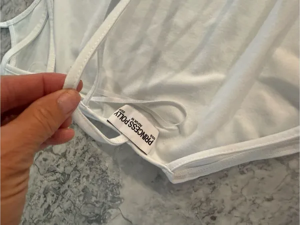 Princess Polly White Crossback Stretch Bodysuit - Image 3