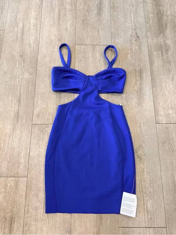 ASOS Royal Blue Cutout Mini Bodycon Dress - Image 2