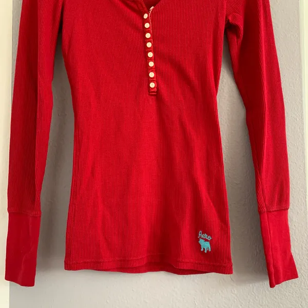 Aeropostale Red Ribbed Top - Image 3