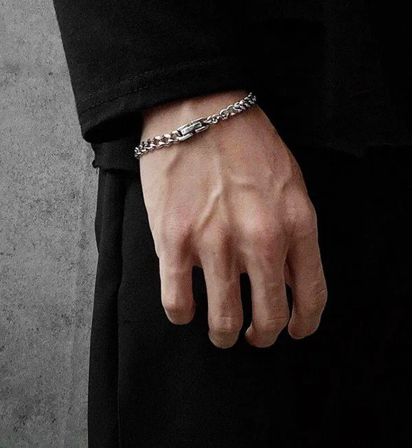 Titanium Steel Link Chain Bracelet for Men Women,Personality Punk Hip Hop Bracelet - Image 6