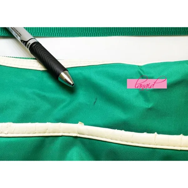 Puma VINTAGE Shoulder Bag Crossbody Green Ivory Bookbag Gym Weekend Zip Tote - Image 3