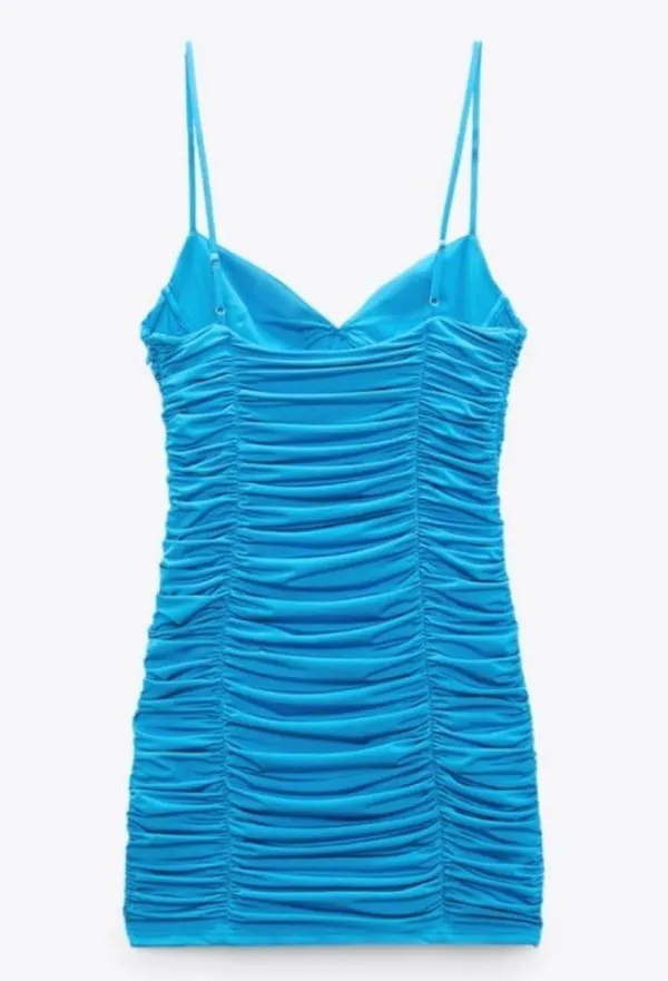 Zara Blue Corset Mini Dress - Image 2