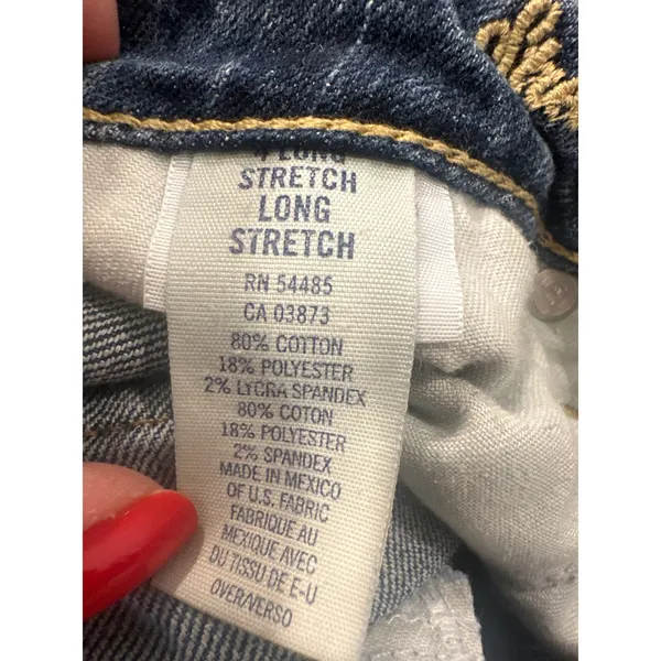 American Eagle Outfitters Womens skinny Flare Leg Jeans Medium Wash 4 Long denim - Image 9