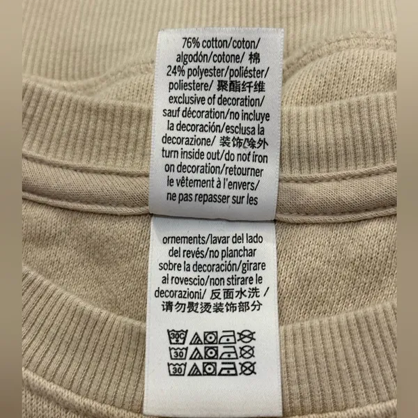 PINK Victoria’s Secret “Ivy” Fleece Tan/ Beige Sweatshirt - Image 6