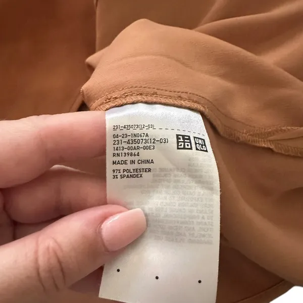 UNIQLO Satin V-Neck‎ Camisole Rust Orange NWOT Small - Image 5