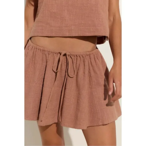 Free People Bohemian Beachy Neutral Skye Mini Skirt & Top Set Latte Small NWT - Image 4