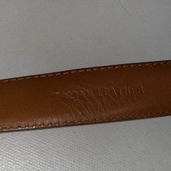 Lauren Ralph Lauren Brown Italian Leather RLR Leather Buckle Belt Womens Medium - Image 12