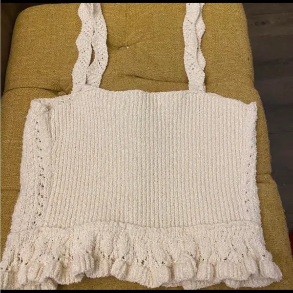 Urban Outfitters Carmella Lace-Up Sweater Tank Top. Size medium - Image 6