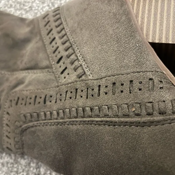 Boho Faux Suede Dark Brown Over the Knee Boots - Image 5