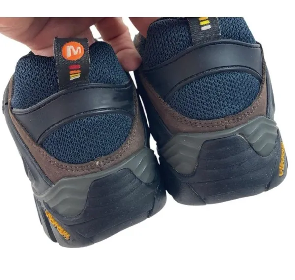 Merrell Performance Shoes Womens Size 9.5 Brown Blue Mesh Hiking Lace Up Sneaker - Image 7