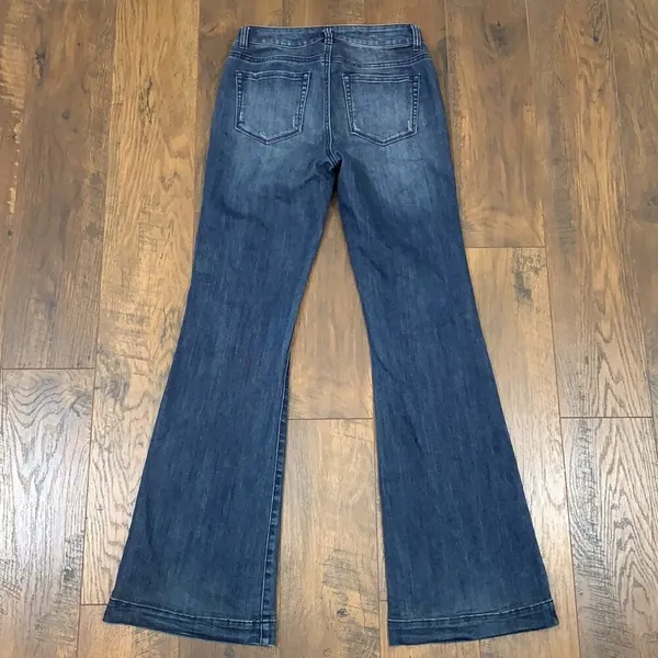 Dex Flared Ashbury Distressed Dark Wash Jeans - Image 4