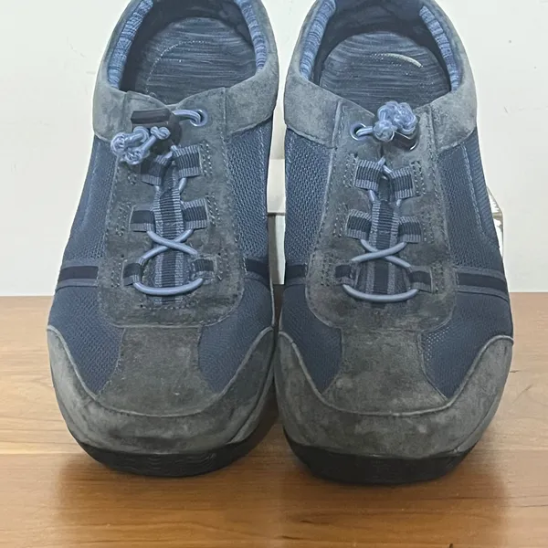 Dansko Elise Navy Blue Leather Mesh Bungee Lace Walking Shoes Womens Size‎ 38 - Image 4