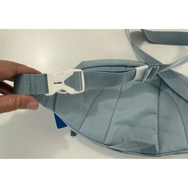 Adidas Originals Waist Bag Fanny Pack Grey Blue Trefoil‎ Logo Adjustable NEW - Image 4