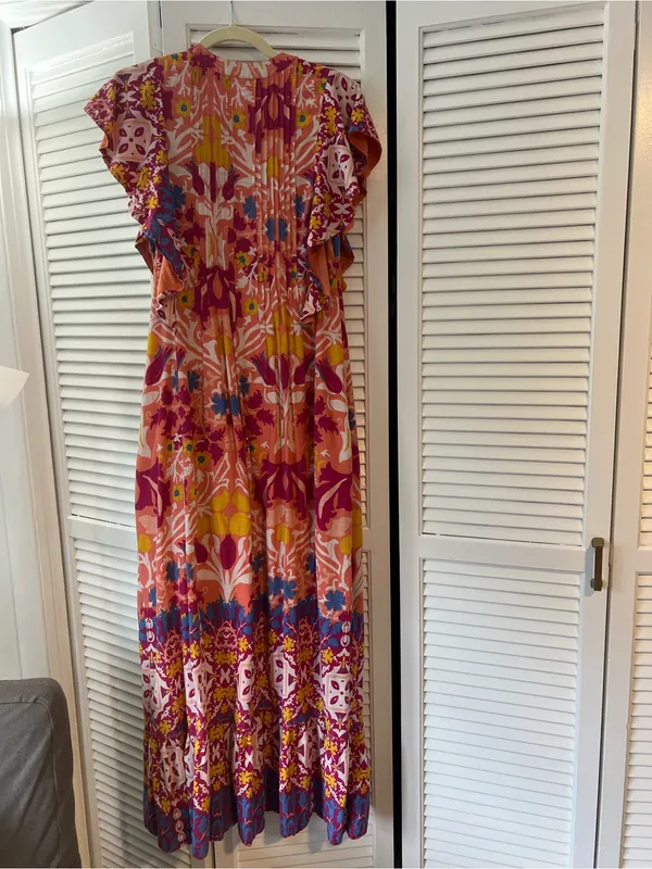 Anthropologie Maeve Multicolor Floral Maxi Dress - Image 4