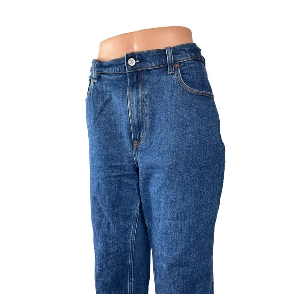 Abercrombie & Fitch The Ankle Straight Ultra High Rise Blue Denim Jeans Size 12 - Image 2