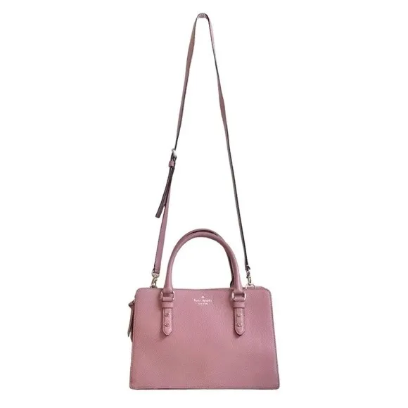 Kate Spade Mulberry Street Lise Satchel Rose Leather Convertible Crossbody Bag - Image 2