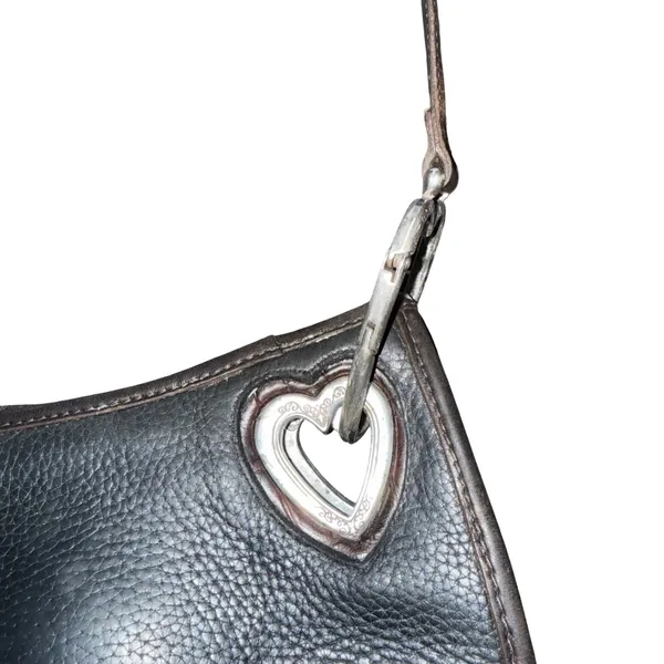 Brighton Shoulder Bag Women Small Black Brown Good Heart Hardware A407547 - Image 3