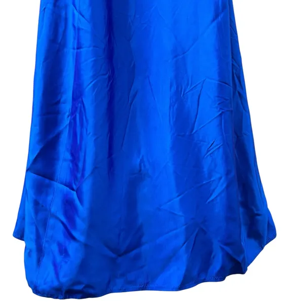 Gunne Sax Jessica McClintock Blue Strapless Prom Gown‎ Vintage Y2k Formal Dress - Image 3