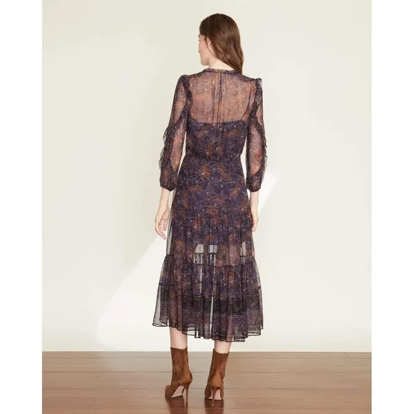 Veronica Beard Sabina Silk Boho Floral Maxi‎ Dress - Image 2