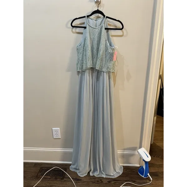 After Six Formal Lace Tulle Dress Size 8 Celadon Formal‎ Wedding Green - Image 3