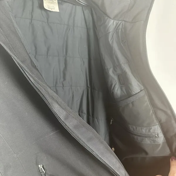 Patagonia Powder Bowl Insulated Ski Jacket Womens Size Small Black H2NO Hooded - Image 10