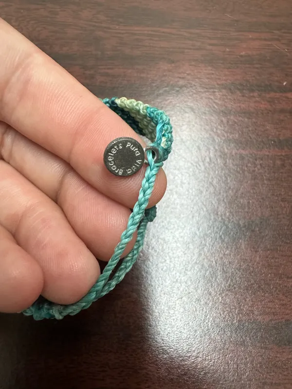 Pura Vida Green and Blue Bracelet - Image 3