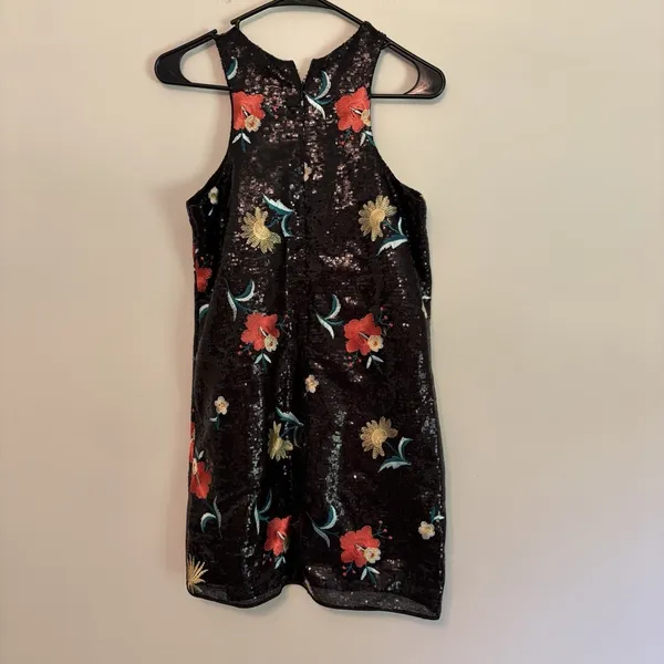 Lovers + Friends Caspian Embroidered Sequin Floral Shift‎ Dress Sz Small Revolve - Image 5