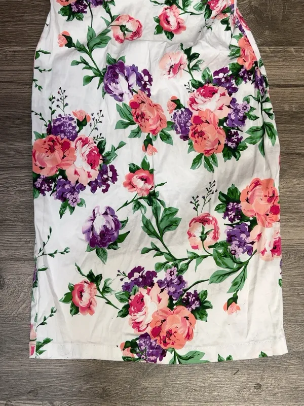 Belle Poque Floral Cutout Bodycon Midi Dress Multicolor Size 2 - Image 5