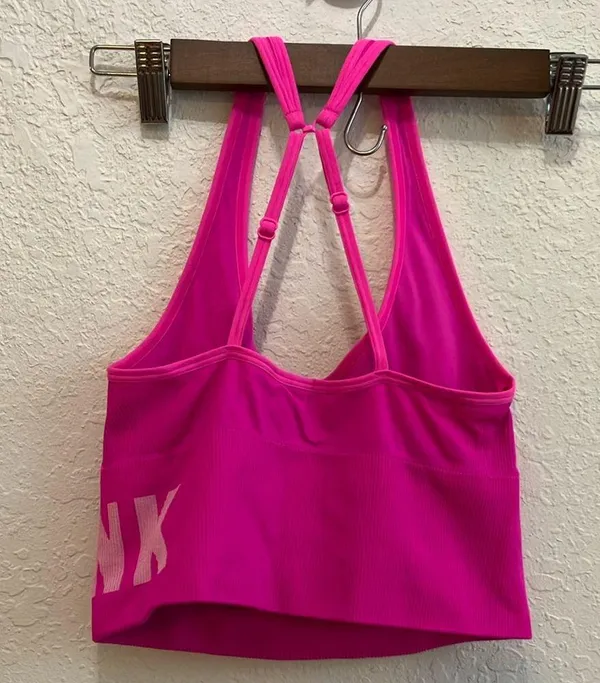 PINK Victoria's Secret Pink Racerback Adjustable Sports Bra Size Small - Image 8