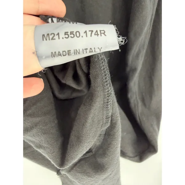 Lost & Found Ria Dunn T-Shirt Dress M Black Asymmetrical Raw Edge Made In Italy - Image 11