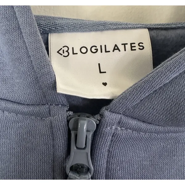 Blogilates Marshmallow Hoodie Steel Blue Size Large - Image 8