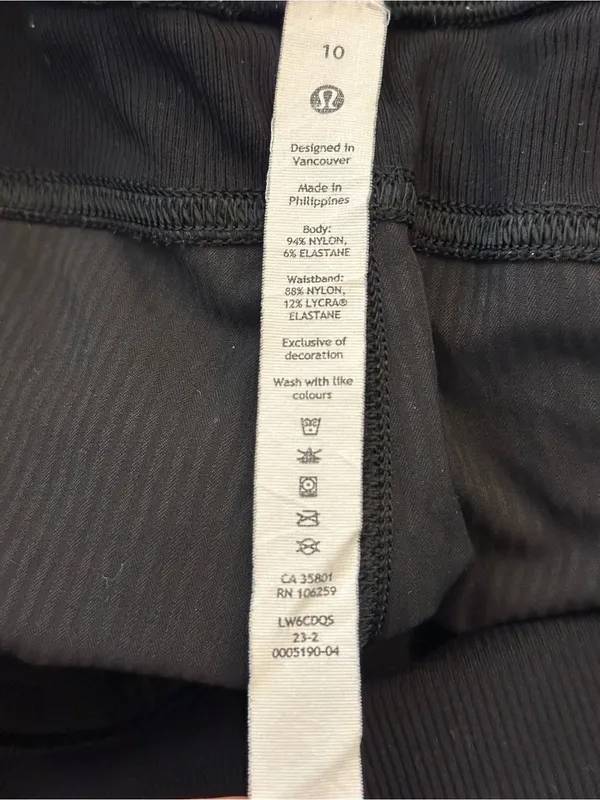 Lululemon Dance Studio Mid-Rise Crop 25" Black Size 10 - Image 6