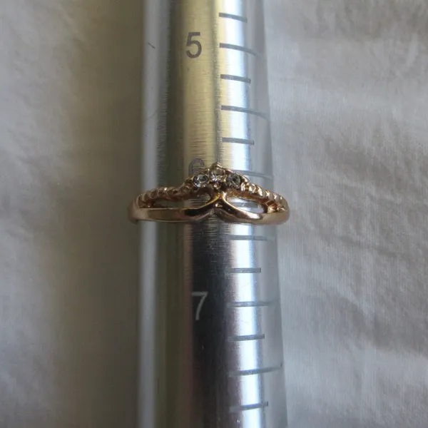Gold crown stacking ring Size 6.5 - Image 2