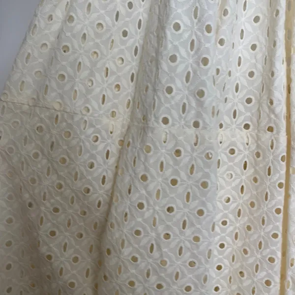 Vitamin A Off White Halter Top Maxi Cover Up Eyelet Swim Dress Womens Medium - Image 8