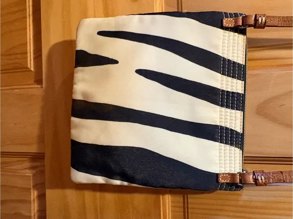Dooney & Bourke Zebra Print Triple Zip Crossbody Bag - Image 4