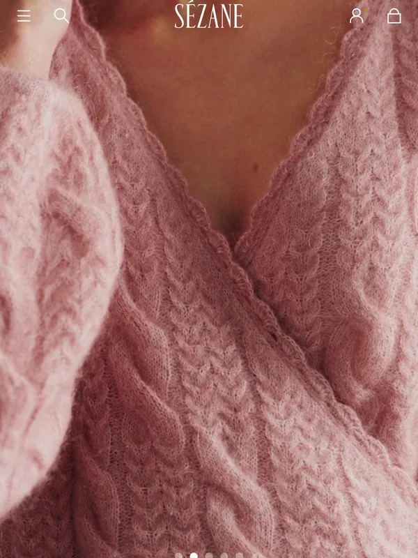 Sezane Odalie Sweater in Petal Pink size XS NEW - Image 2