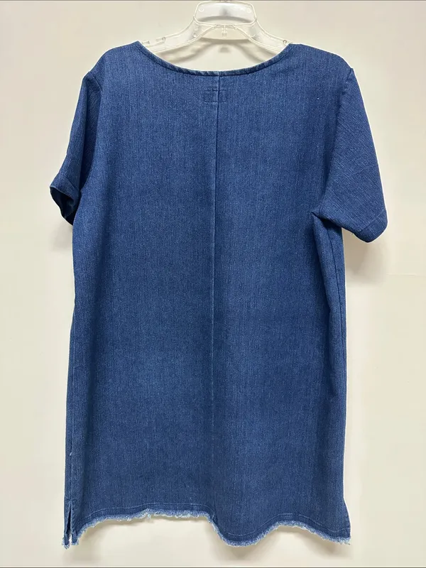 NWOT Urban Renewal Denim Short Sleeve Tunic Dress with Front Pockets SIZE S - Image 7