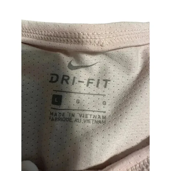 Nike Dri Fit Long Sleeved Top Size Large Pink Athleisure Workout Athletic Sporty - Image 3