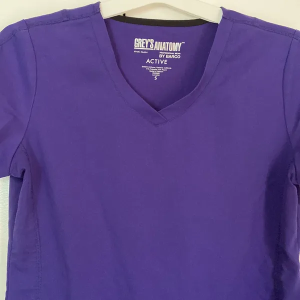 Grey’s Anatomy Professional Wear by BARCO Active Scrub Top Small Purple - Image 2