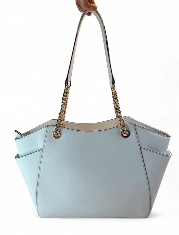 Michael Kors Jet Set Large Saffiano Leather Shoulder Bag (Optic White) 35T5STVT3 - Image 2