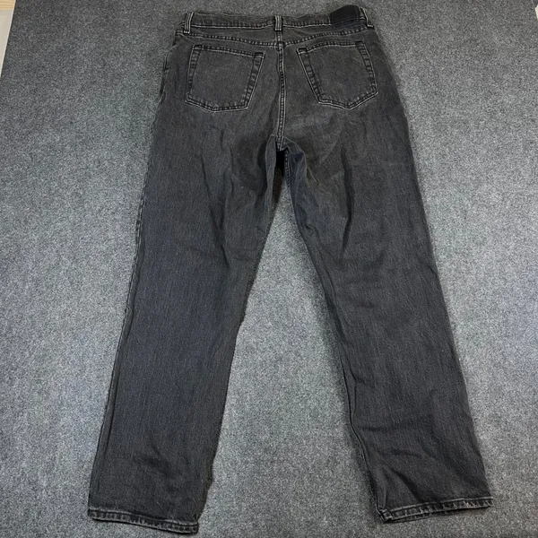 Abercrombie & Fitch 90s Straight Ultra High Rise Jeans Washed Black 33 16R - Image 2