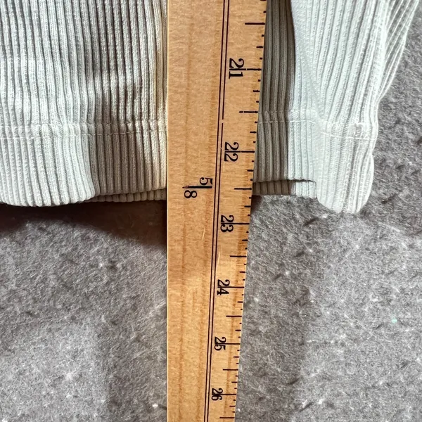 1060 | AGOLDE Minimalist Ribbed Racerback Scoop Neck Tank Top Mint Cream Women S - Image 4