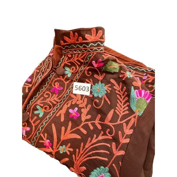 Amazing Vintage Beautiful Antique Eastern Indian KashmirI Floral Handmade Multi - Image 11