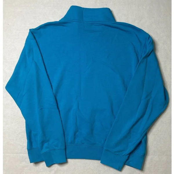 PINK Victoria's Secret Love Pink 1/4 Zip Sweatshirt Blue Large - Image 4